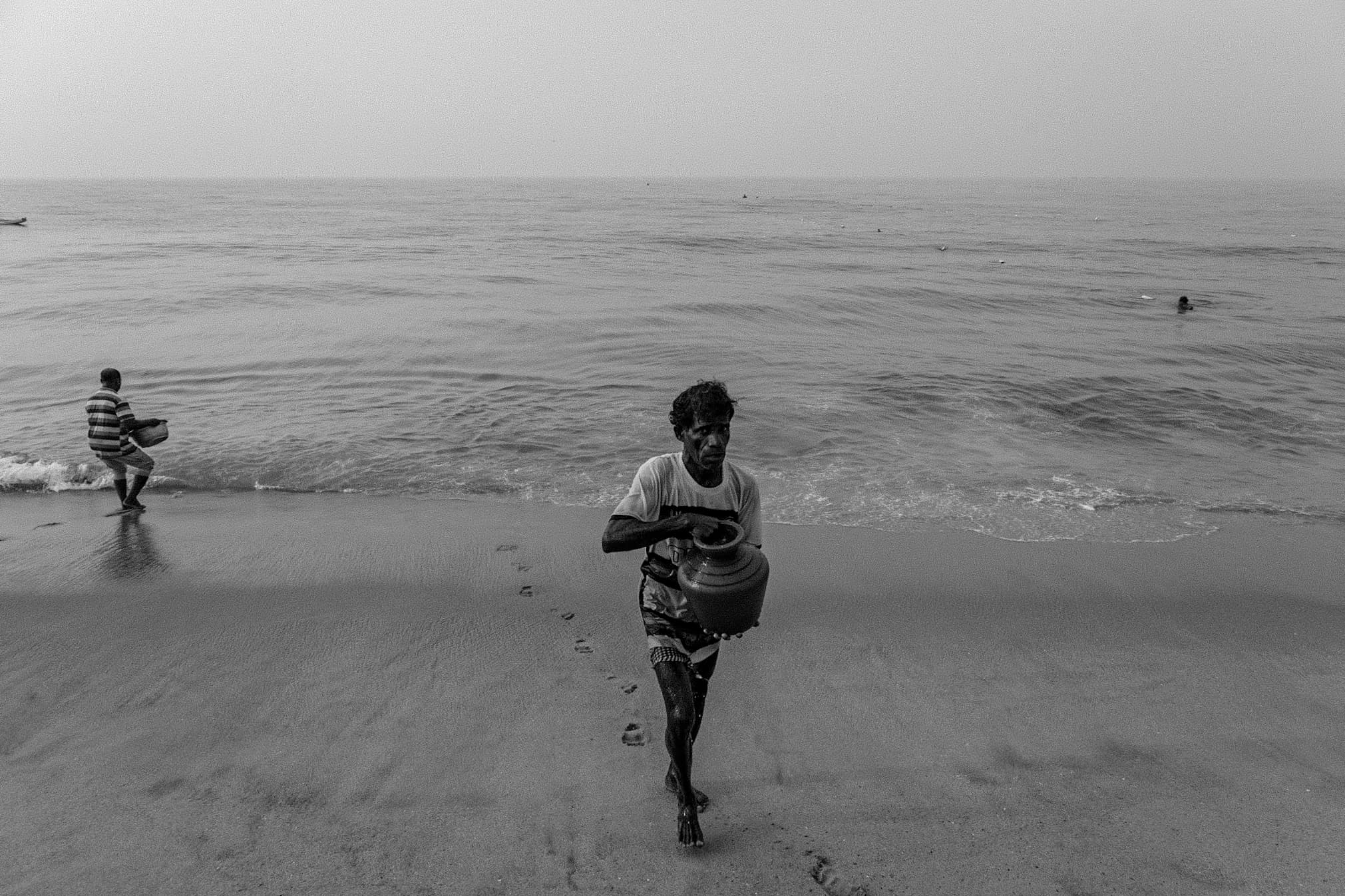 Morning catch coming ashore at Vizhinjam harbour